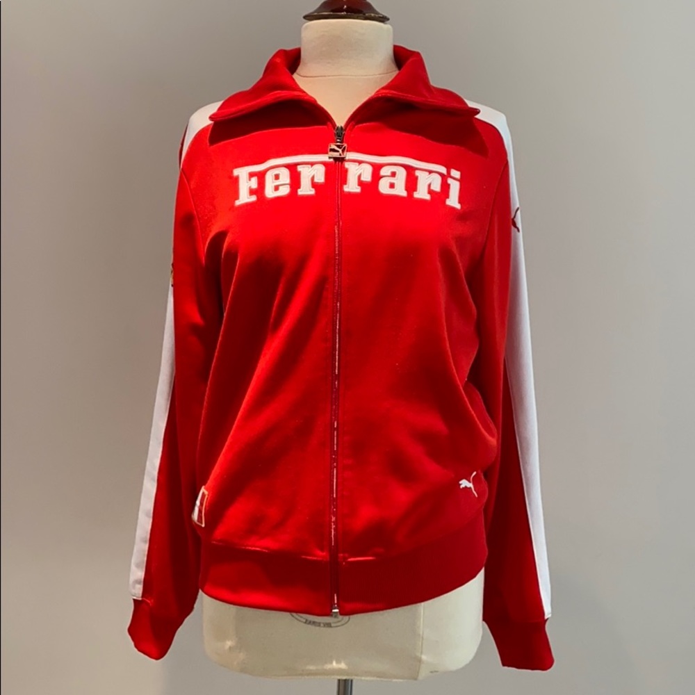 Ferrari Men Red and White Jacket